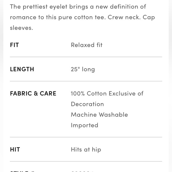 NWT Ann Taylor eyelet cap sleeve cotton top pale citrine - Picture 3 of 8